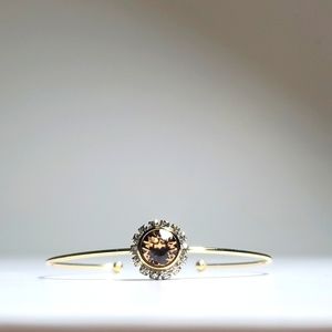 Ted Baker London Antique Champagne Swarovski Crystal Sappelle Daisy Fine Cuff